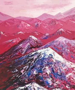 Red Mountains Diamond Paintings