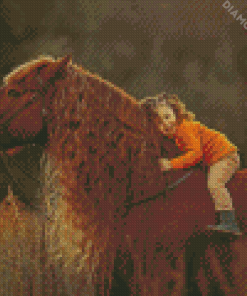 Girl Riding Horse Diamond Paintings