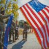 American Flag And Soldiers Diamond Paintings