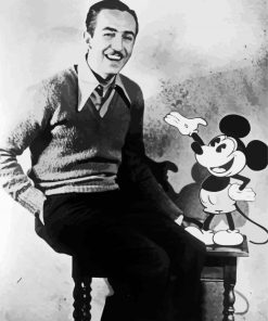 Monochrome Walt And Mickey Diamond Paintings