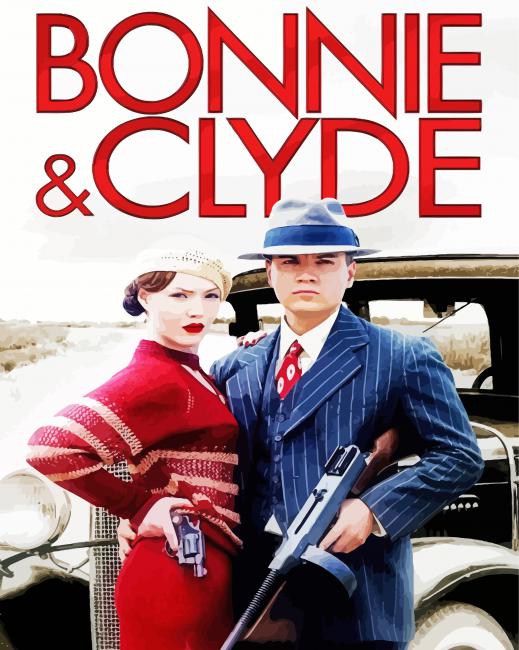 Bonnie And Clyde Poster Diamond Paintings