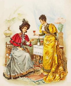Women Drinking Wine Diamond Paintings