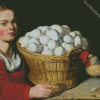 Girl With Eggs Diamond Paintings