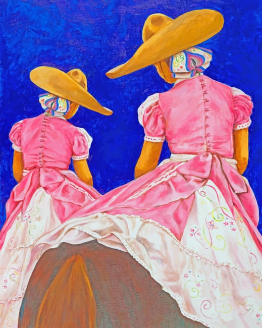 Mexican Lady And Kid Diamond Paintings