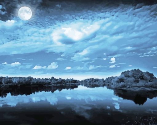 Moonlight Cloomy Sky Diamond Paintings