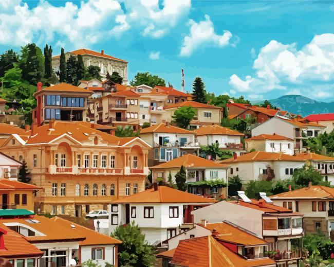 Ohrid Buildings Diamond Paintings