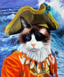 Pirat Cat Diamond Paintings