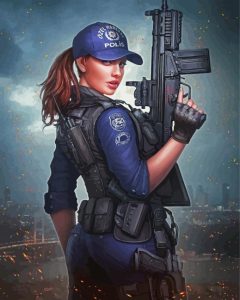 Police Woman Diamond Paintings
