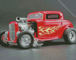 Red 32 Ford Coupe Diamond Paintings