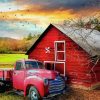 Old Truck And Barn Diamond Paintings