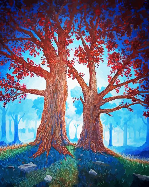 Twin Trees Diamond Paintings