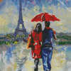 Couple In Paris Diamond Paintings