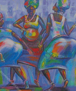 African Dancers Diamond Paintings