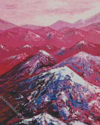 Red Mountains Diamond Paintings