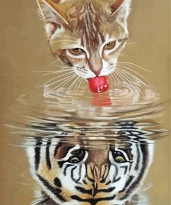Cat Reflection Diamond Paintings