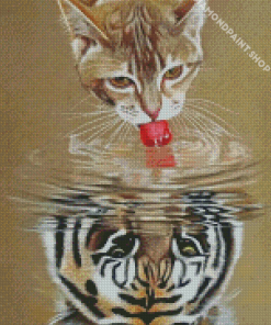 Cat Reflection Diamond Paintings