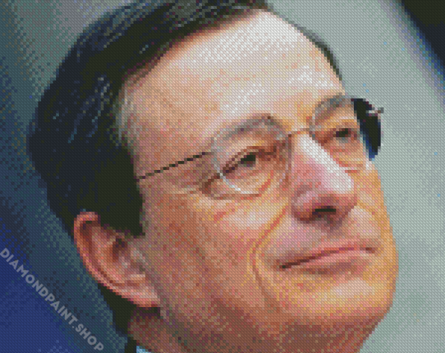 Close Up Mario Draghi Diamond Paintings