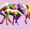 Abstract Colorful Horses Diamond Paintings