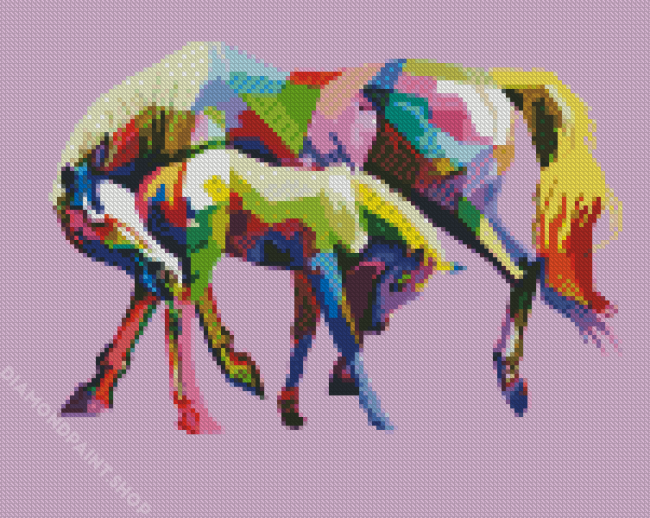Abstract Colorful Horses Diamond Paintings