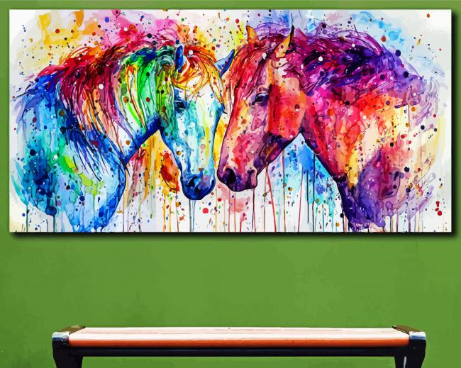Colorful Horses Diamond Paintings