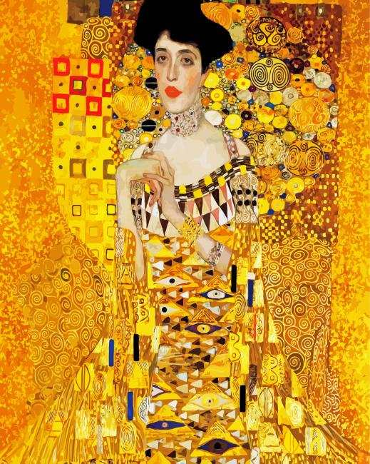 Lady In Gold Art Diamond Paintings