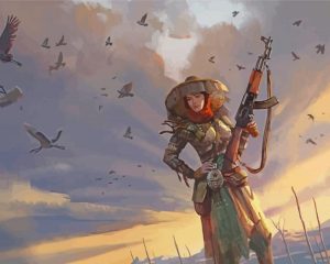 Soldier Woman Diamond Paintings