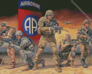 82nd Airborne Soldiers Diamond Paintings