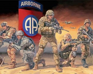 82nd Airborne Soldiers Diamond Paintings
