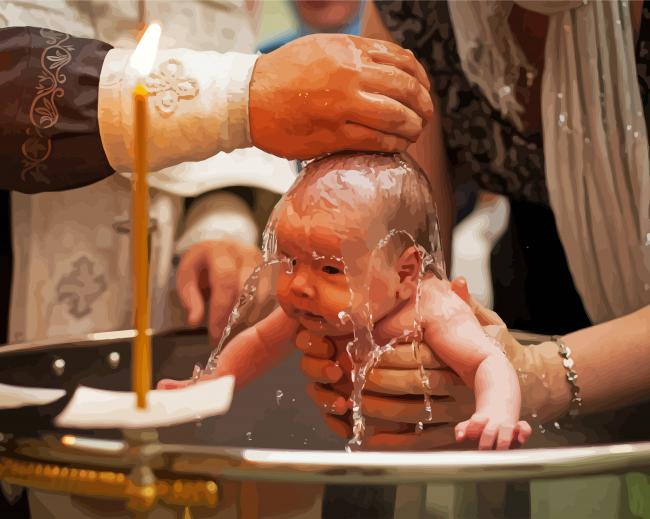 Aesthetic Baby Baptism Diamond Paintings