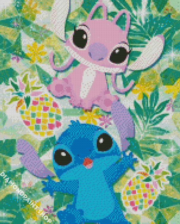 Stitch And Angel Characters Diamond Paintings