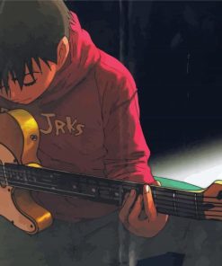 Anime Boy With Electric Guitar Diamond Paintings