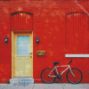 Bicycle By Door Diamond Paintings