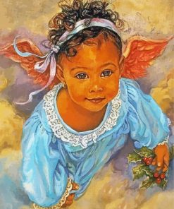 Black Baby Girl Diamond Paintings