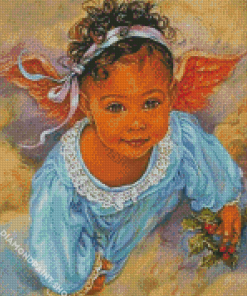 Black Baby Girl Diamond Paintings