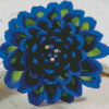 Blue Dahlia Flowers Diamond Paintings