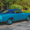 Blue Dodge Charger Car Diamond Paintings