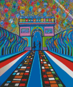 Champs Elysees Street Diamond By Paintings