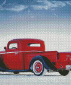Classic Red Pick Up Diamond Paintings