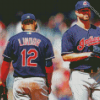 Cleveland Indians Players Diamond By Paintings