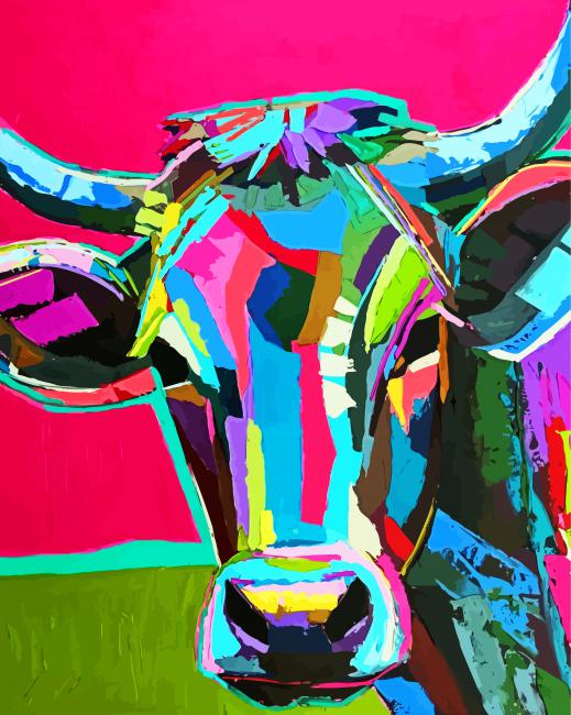 Colorful Abstract Cattle - Diamond Paintings 