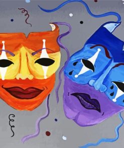 Comedy And Tragedy Masks Diamond Paintings