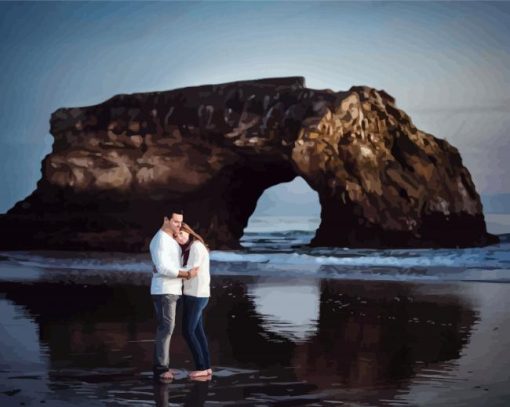 Couple In Santa Cruz Diamond By Paintings