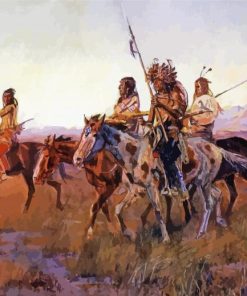 Cowboys And Indians Art Diamond Paintings