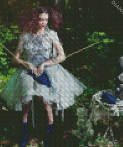 Crocheting In Forest Diamond By Paintings