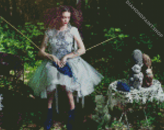 Crocheting In Forest Diamond By Paintings