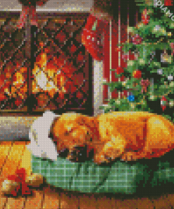Dog Christmas Diamond Paintings