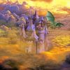 Fantasy Dragon And Castle Diamond Paintings
