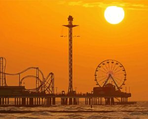 Galveston Island Silhouette Diamond Paintings
