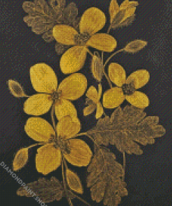 Golden Flowers Diamond Paintings