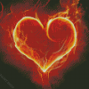 Heart On Fire Diamond Paintings